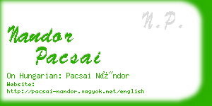 nandor pacsai business card